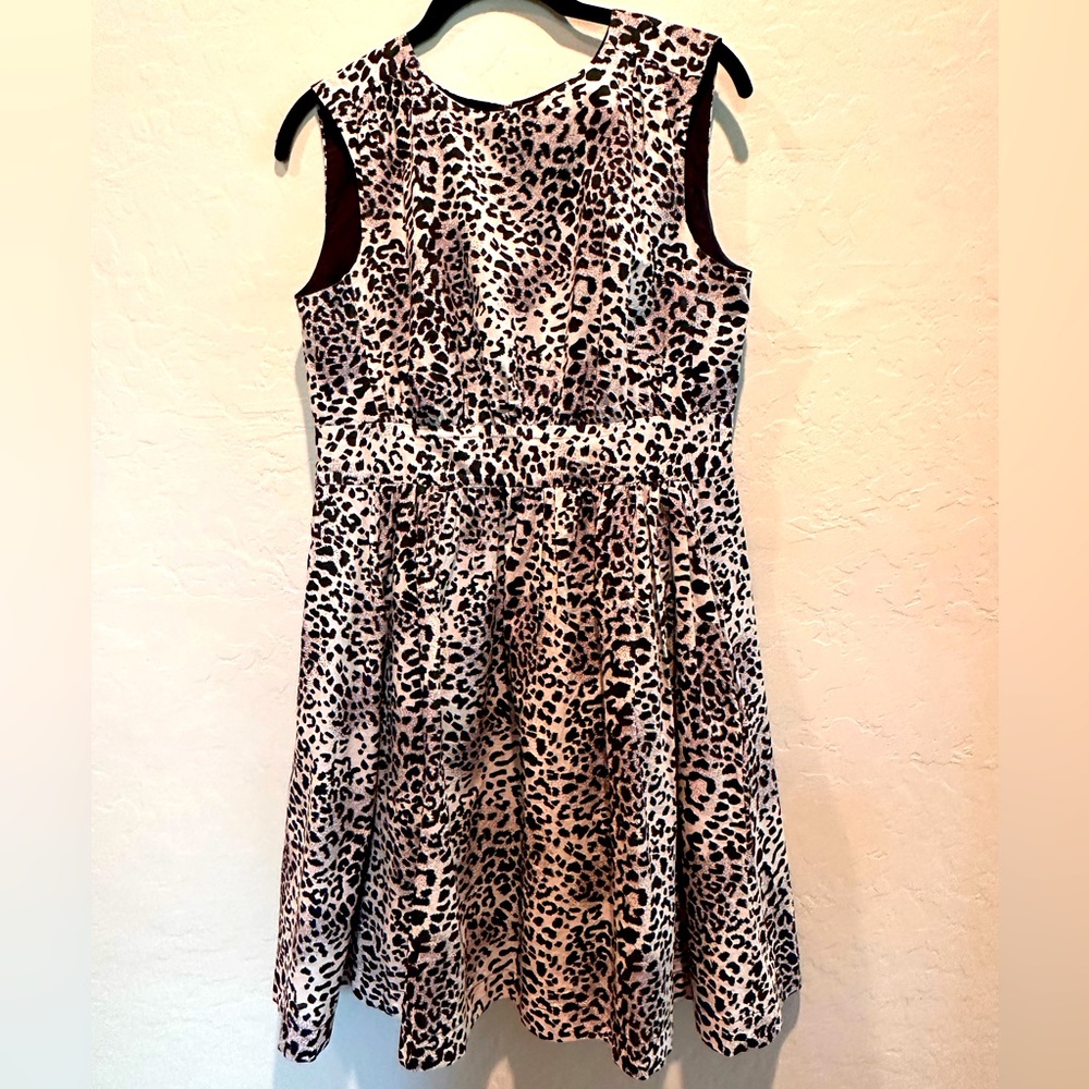 ModCloth Emily and Fin Too Much Fun A Line Dress, Leopard